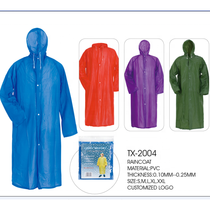 Rain Poncho Factory - OEM PVC Plastic Poncho ROHS