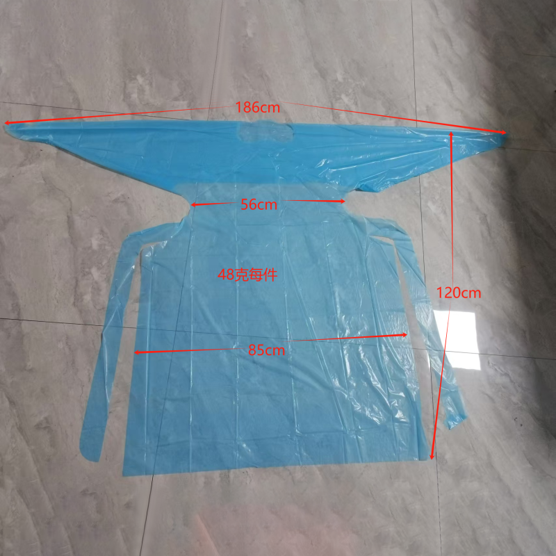 Disposable Gown Factory - EN13795 Blue CPE Gown