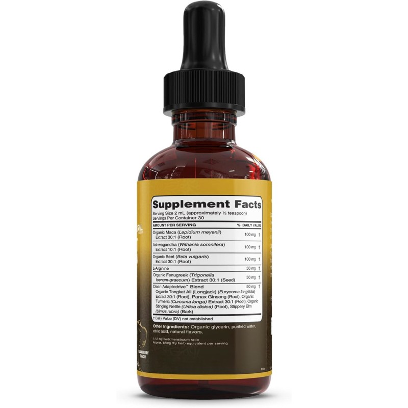 OEM/ODM Organic Maca Root Liquid Drops with Ashwagandha for Immune Support 60ml