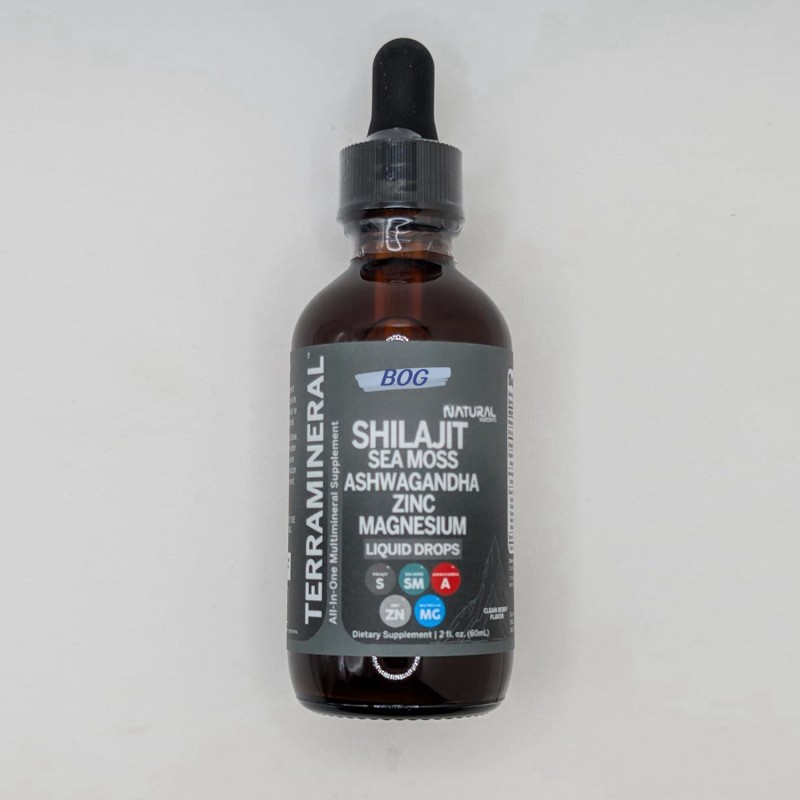 OEM Shilajit Liquid Drops with Sea Moss Zinc Magnesium Liquid Boosts Immune System Drops