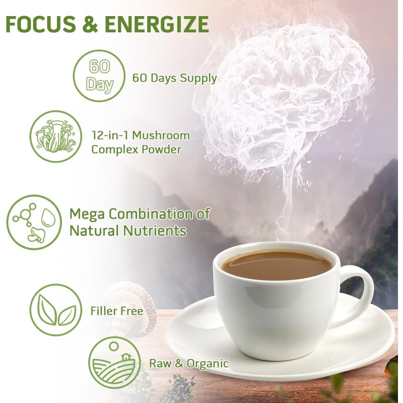 Hot Sale Lions Mane Mushroom Coffee Superfood Mushroom Complex Powder