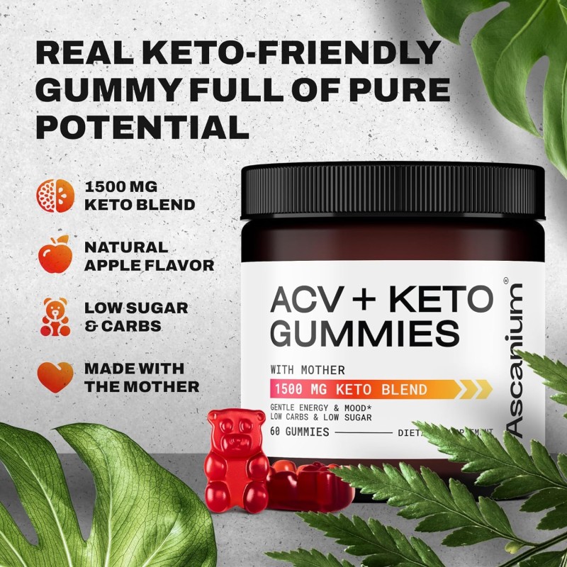 ODM/OEM ACV KETO Gummies Apple Cider Vinegar for Weight Loss & Energy Vegan Supplement Gummies