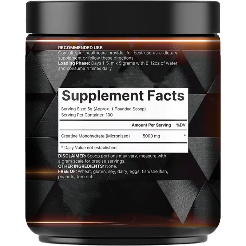 OEM/ODM Pre Workout Enhance Creatine Monohydrate Powder for Building Muscle 100g
