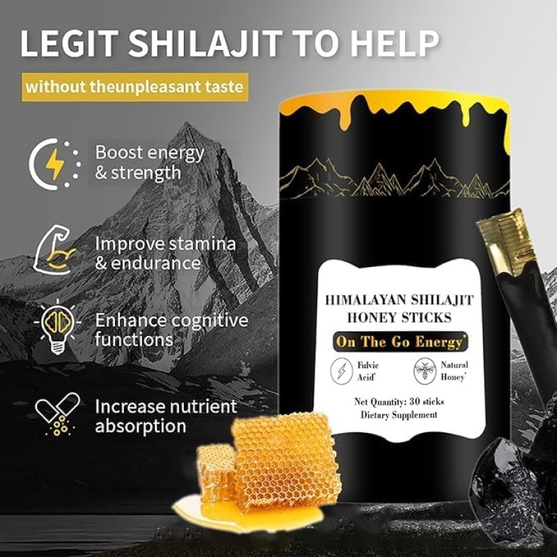 Custom Private Label 100% Pure Himalayan Shilajit Sticks with Organic Honey 85+ Trace Minerals Fulvic Acid