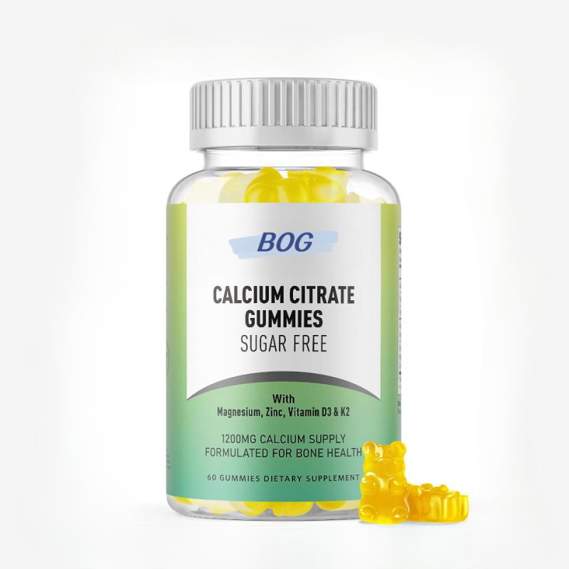 OEM/ODM Calcium Magnesium Zinc Gummies with Vitamin D3 & B12 for Bone & Teeth Strength Muscle & Immune