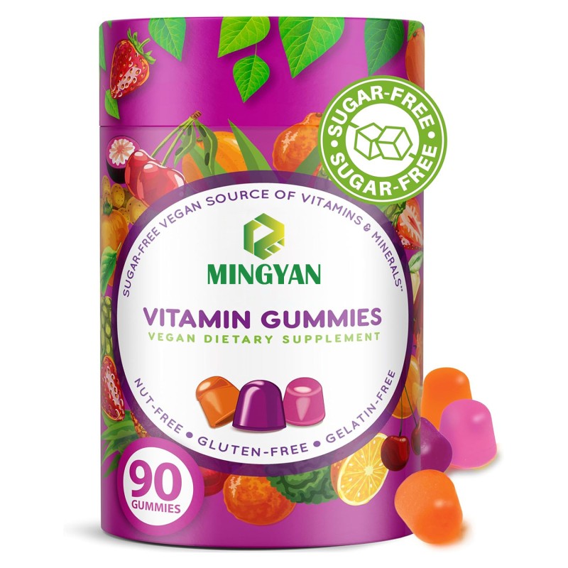 Private Label Immune Support Vitamins Vegan Multivitamin Gummies for Strong Hair Nail Growth Skin Healthy