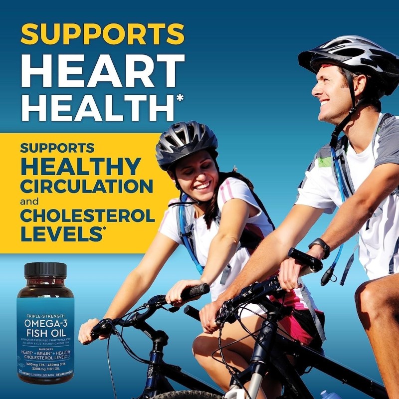 Omega 3 Fish Oil Softgels Support Brain Eye HealthSupports Heart Brain & Immunity