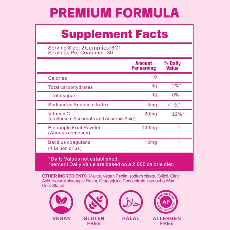 Wholesale Food Healthcare Herbal Supplements Premium Feminine Balance Gummies for Women Health & Wellness