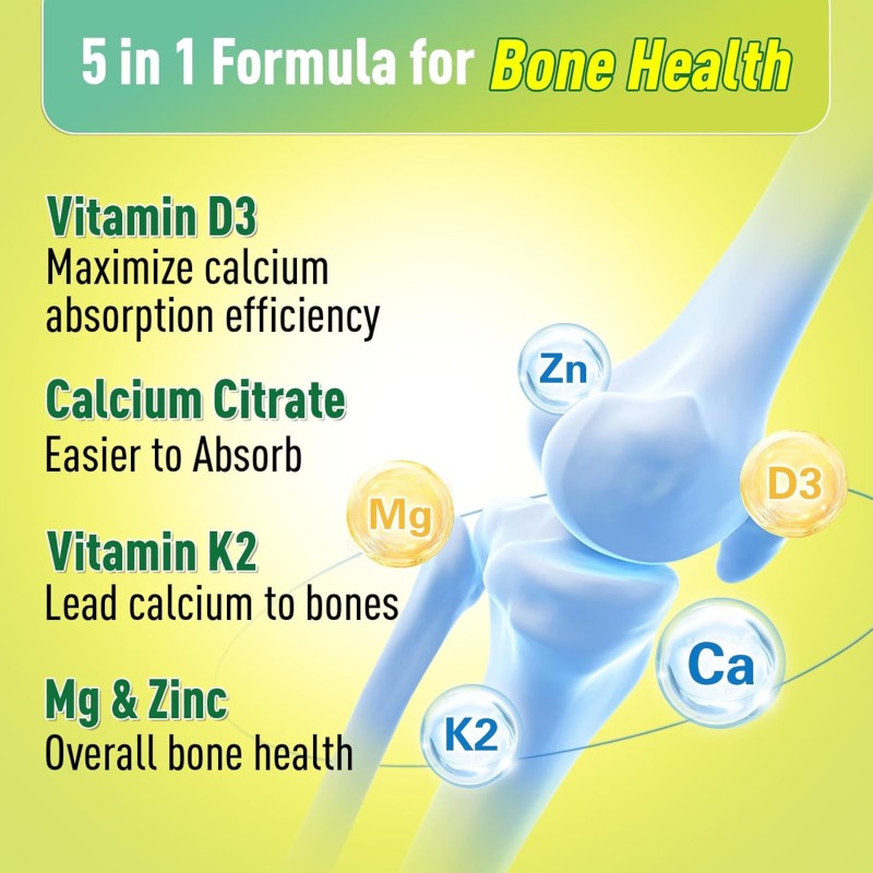 OEM/ODM Calcium Magnesium Zinc Gummies with Vitamin D3 & B12 for Bone & Teeth Strength Muscle & Immune