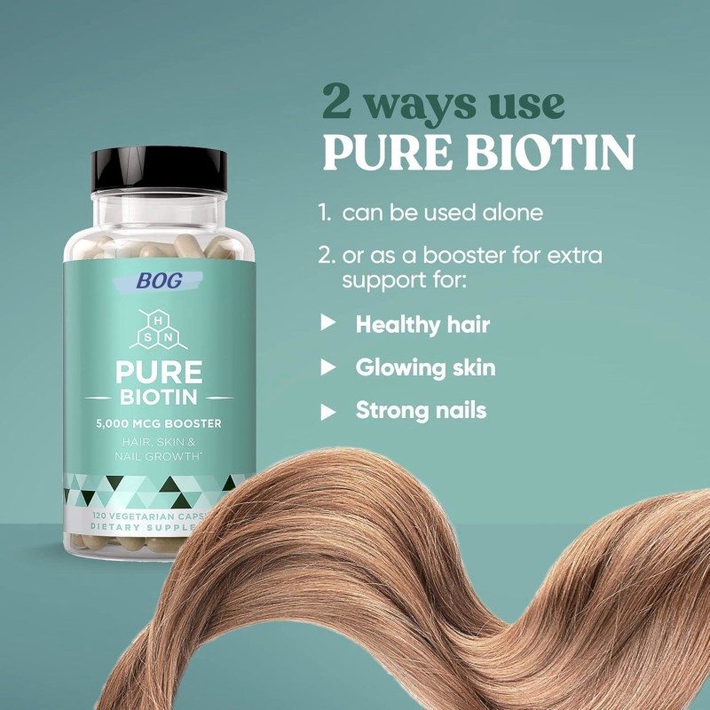 Hair Skin Nails Supplement High Potency for Healthy Hair White Light Skin Vitamins Biotin Capsules