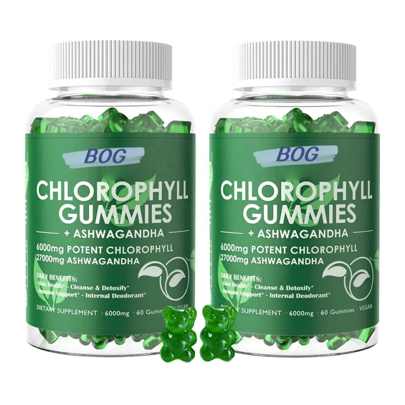 Private Label Natural Chlorophyll Gummies High Potency for Skin Health and Immune Support