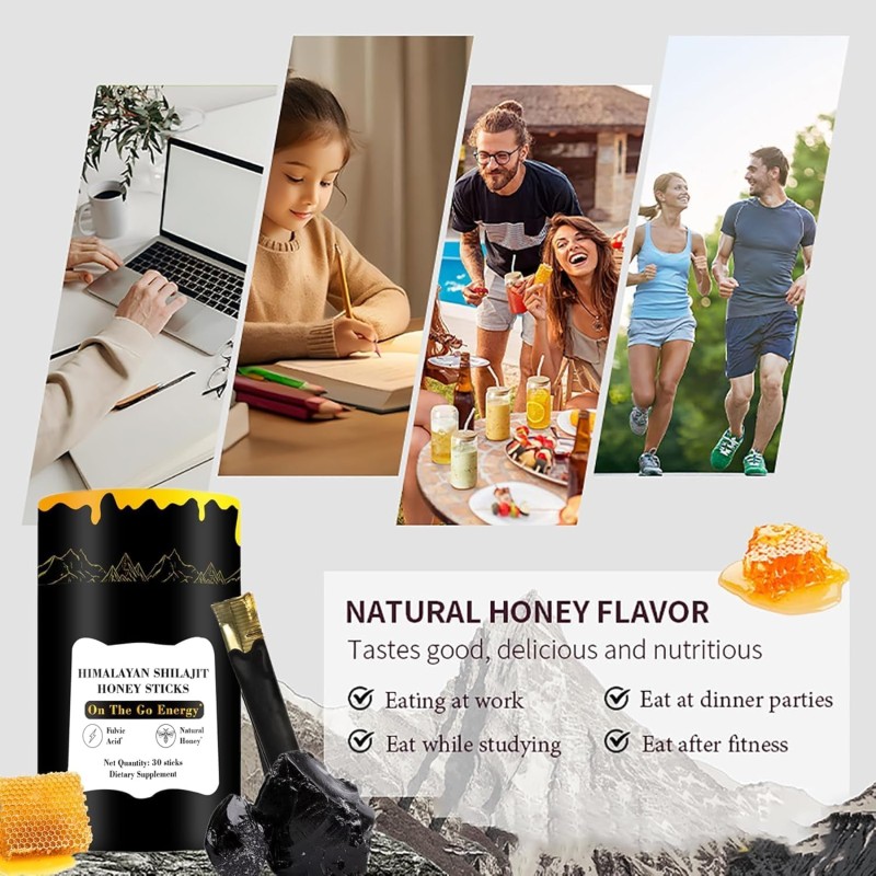 Custom Private Label 100% Pure Himalayan Shilajit Sticks with Organic Honey 85+ Trace Minerals Fulvic Acid