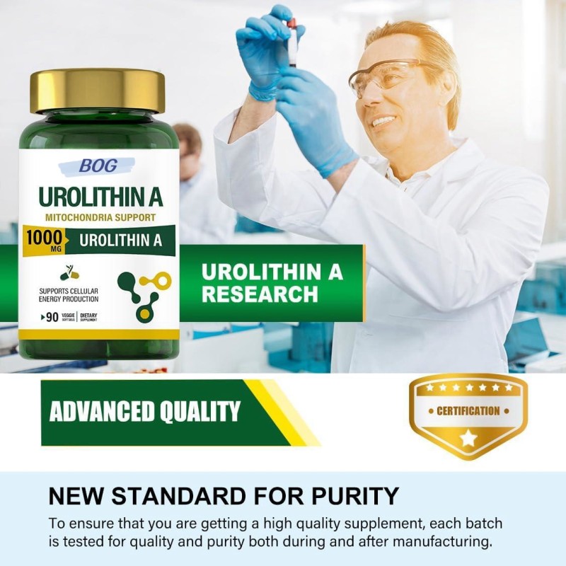 OEM Urolithin a Capsules Supplement Powerful Antioxidant Protection Mitochondrial Health and Cell Repair