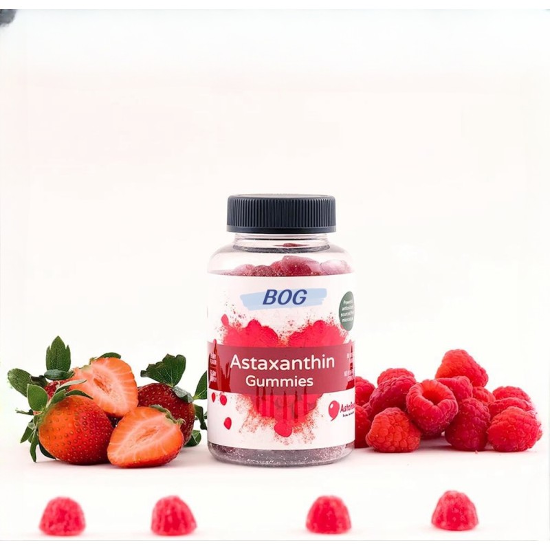 Private Label Natural Astaxanthin Vegan Gummies Antioxidant Support Berry Flavor Supplement