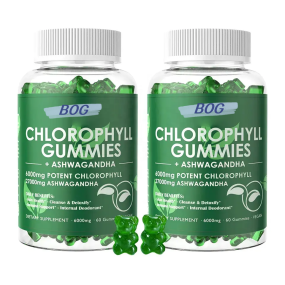 Private Label Natural Chlorophyll Gummies High Potency for Skin Health and Immune Support