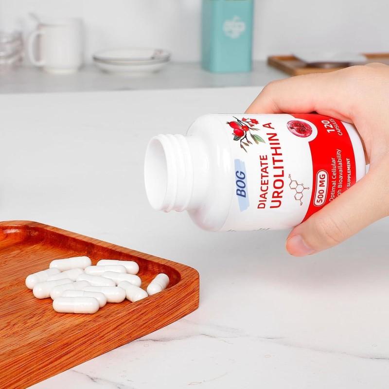 Vegan Capsules Urolithin a Capsules Mitochondrial Supplements for Boost Antioxidant Longevity Cell Repair Muscle