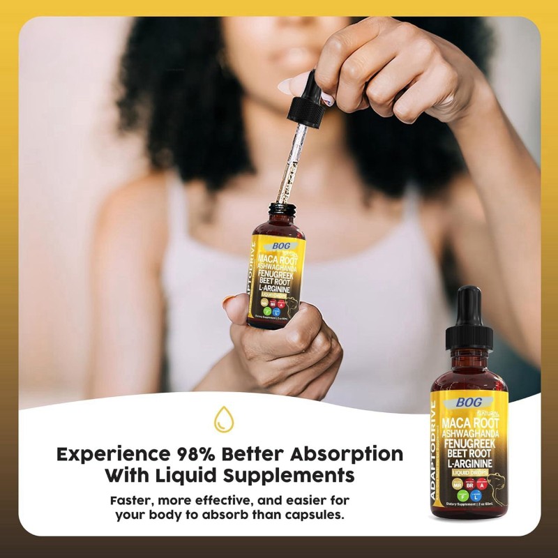 OEM/ODM Organic Maca Root Liquid Drops with Ashwagandha for Immune Support 60ml