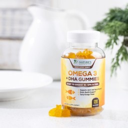 Private Label Omega 3 Fish Oil DHA & EPA Gummies Supplement for Heart Brain & Joint Support