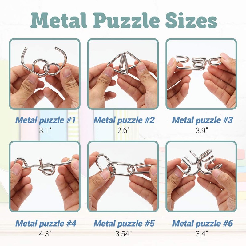 Brain Teaser Manufacturer - Metal Wooden Puzzles 9 Pack