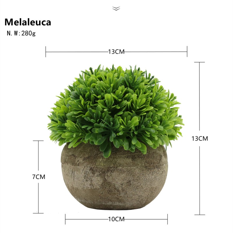 Artificial Plant Supplier - Green Round Vase Potted Set