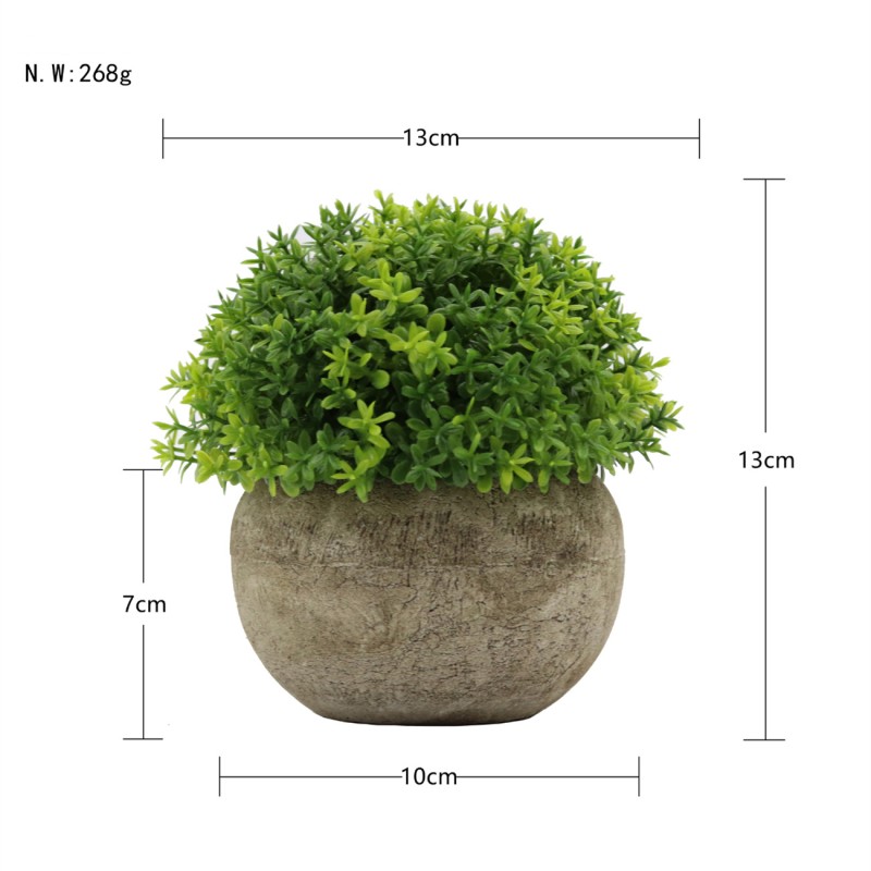 Artificial Plant Supplier - Green Round Vase Potted Set