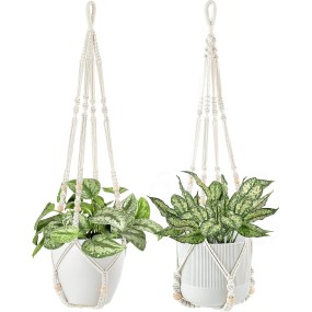 Plant Hanger Manufacturer - Wood Beads Macrame Holder