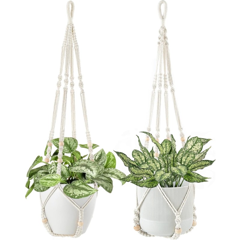 Plant Hanger Manufacturer - Wood Beads Macrame Holder