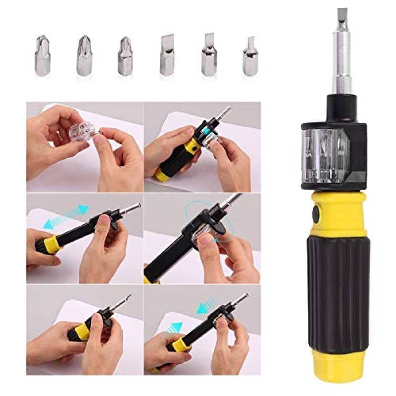 Screwdriver Factory - 6 in 1 Multi-Bit Precision Tool