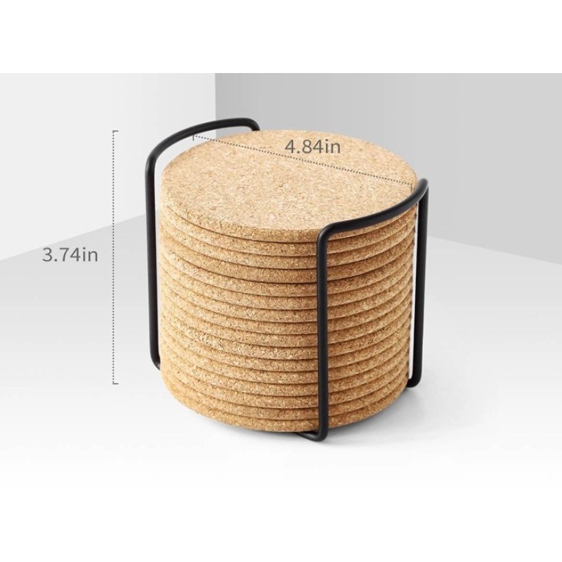 Cork Coaster Manufacturer - Absorbent Reusable 16pcs Set