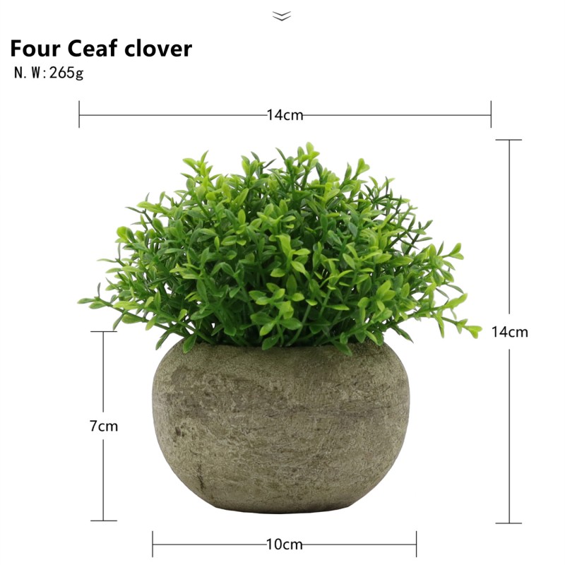 Artificial Plant Supplier - Green Round Vase Potted Set