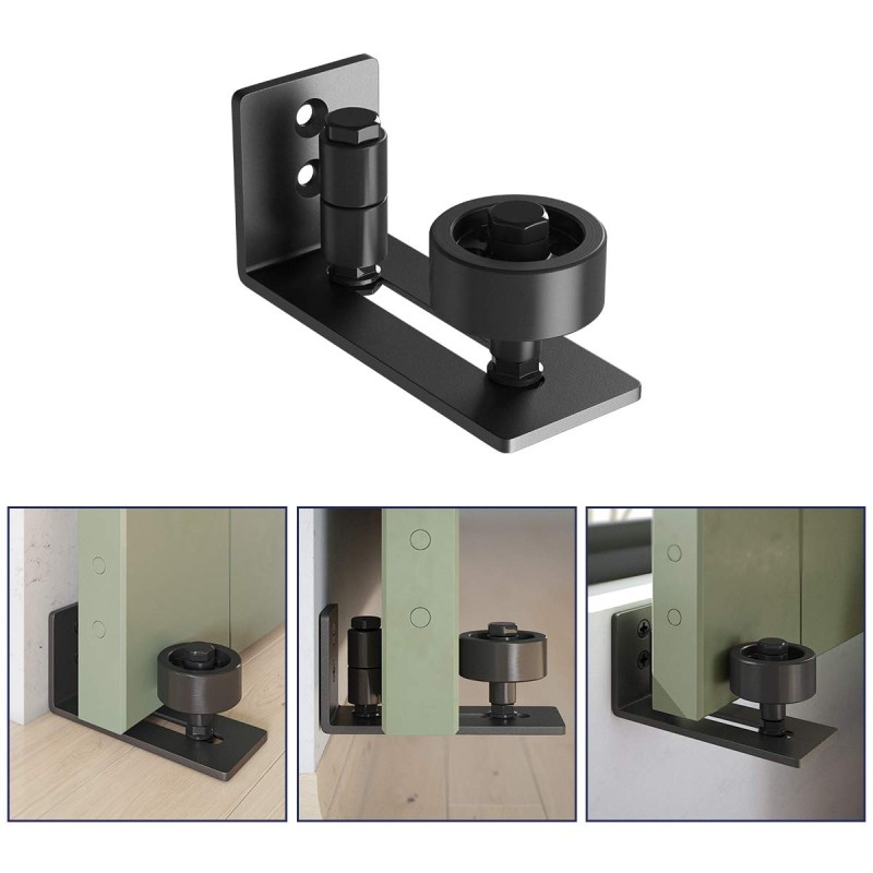 Barn Door Guide Supplier - 8 Setup Options Black Adjustable