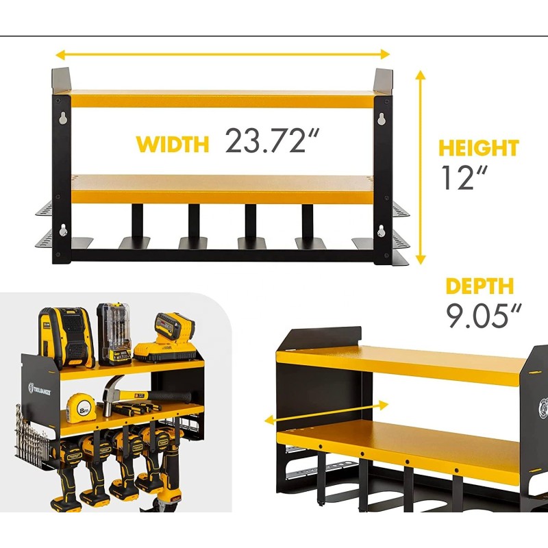 Tool Organizer Manufacturer - Wall Mount Metal Drill Holder