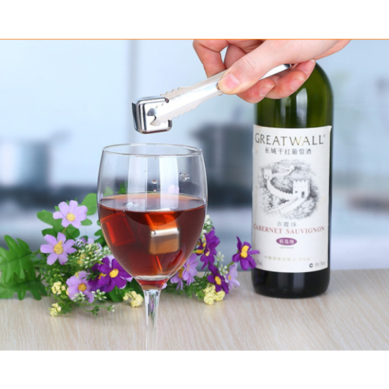 Ice Stones Factory - Stainless Steel Chilling with Tongs