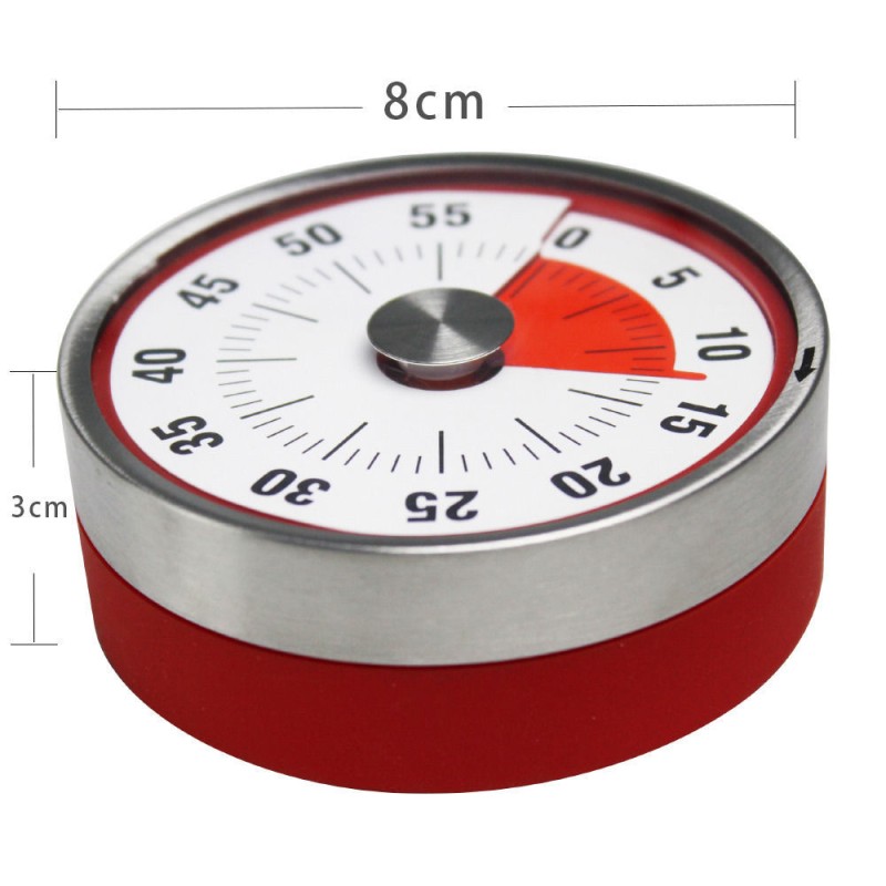 Kitchen Timer Supplier - Magnetic Mechanical Countdown Red