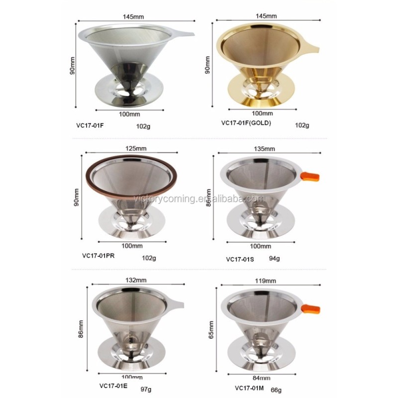 Coffee Filter Manufacturer - Titanium Coated Pour Over Cone