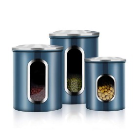 Food Container Factory - 4-Piece Metal Kitchen Canisters