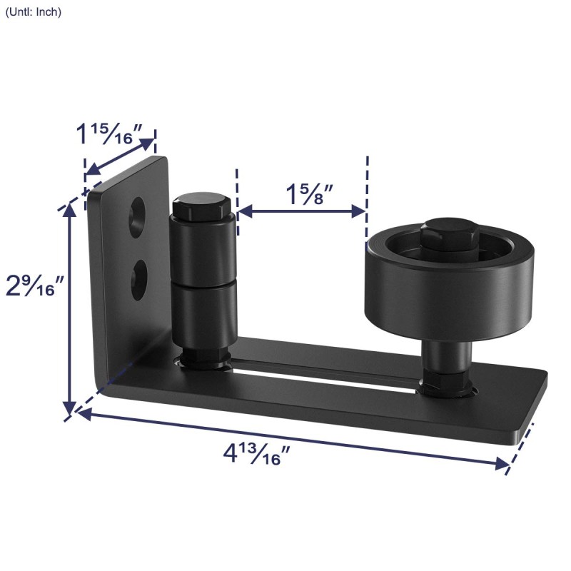 Barn Door Guide Supplier - 8 Setup Options Black Adjustable