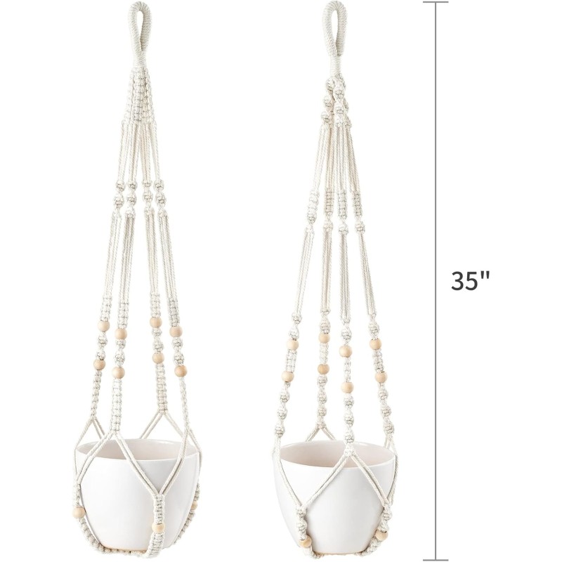 Plant Hanger Manufacturer - Wood Beads Macrame Holder