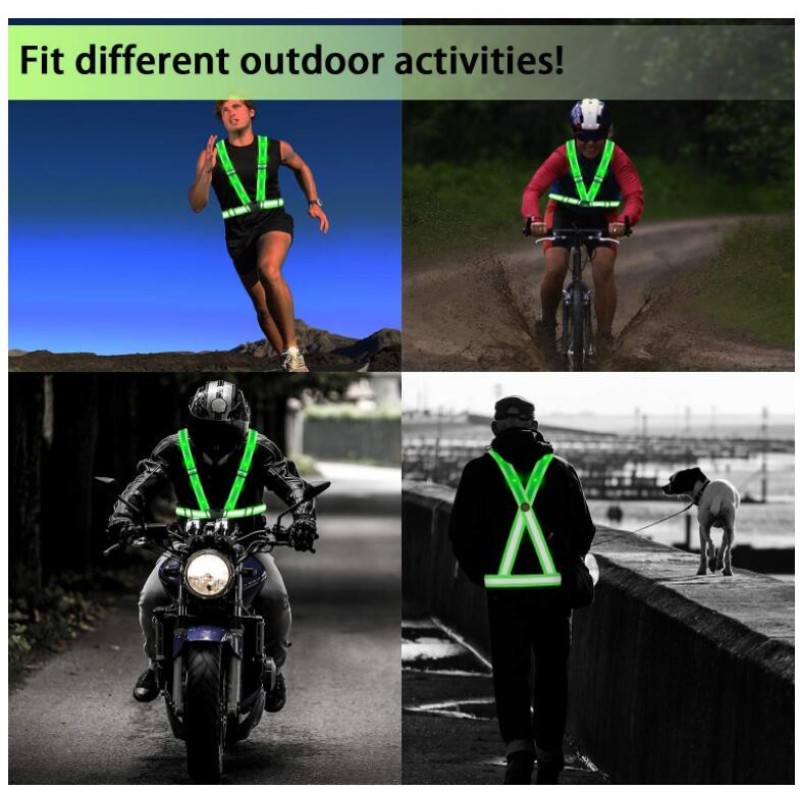 Safety Vest Factory - LED Reflective Adjustable Running
