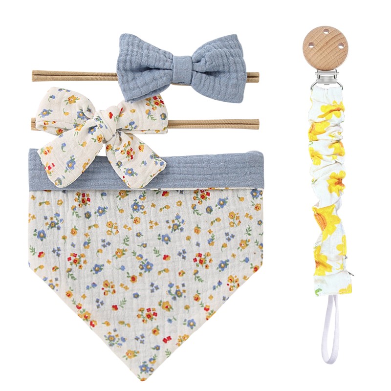 Baby Set Supplier - Pacifier Clip Headband Bib