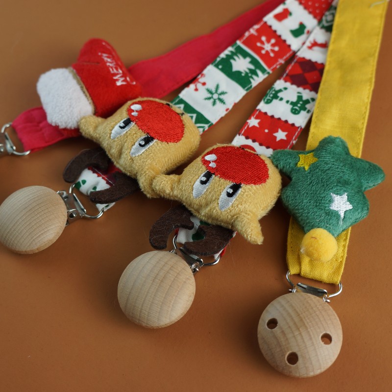 Pacifier Clip Factory - 1 Pack Binky Leash Christmas