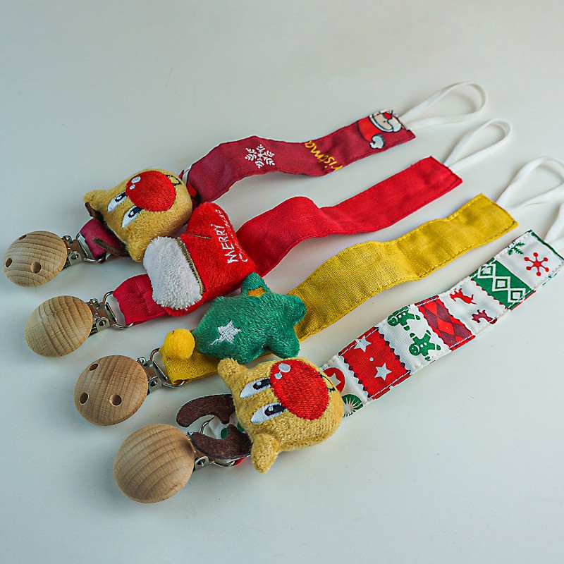 Pacifier Clip Factory - 1 Pack Binky Leash Christmas