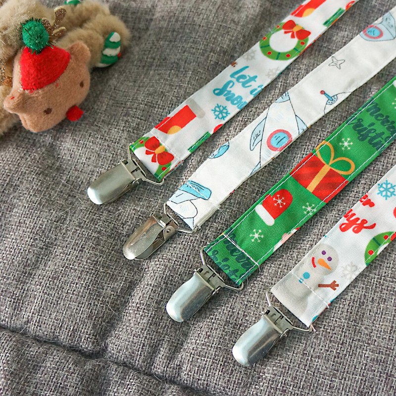 Pacifier Clip Factory - 1 Pack Binky Leash Christmas