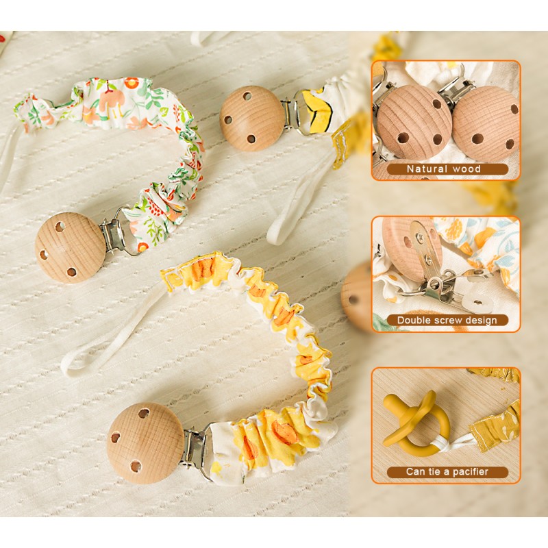 Baby Pacifier Chain Manufacturer - Retractable 100% Cotton