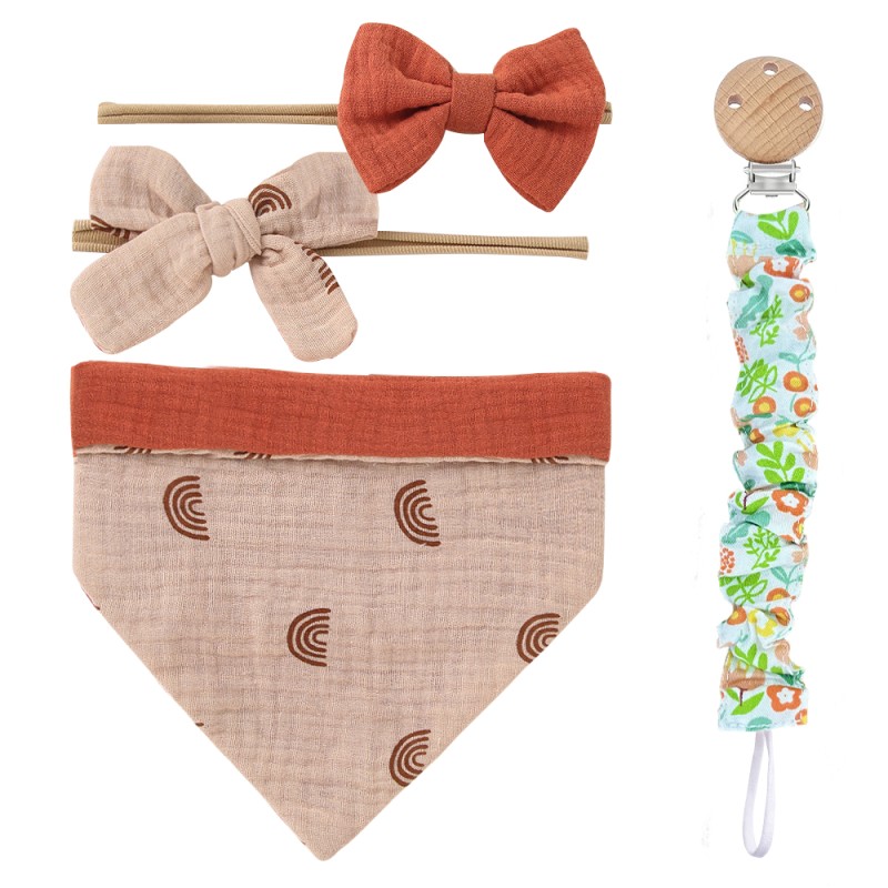Baby Set Supplier - Pacifier Clip Headband Bib