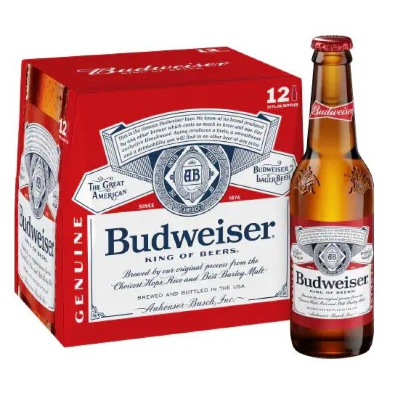 Budweiser Beer Factory - Wholesale 24x33cl Bottled Lager Beer