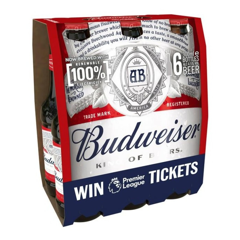 Budweiser Beer Factory - Wholesale 24x33cl Bottled Lager Beer