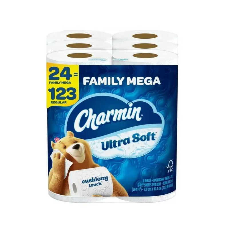 Toilet Paper Supplier - Charmin Ultra Soft 24 Mega Rolls