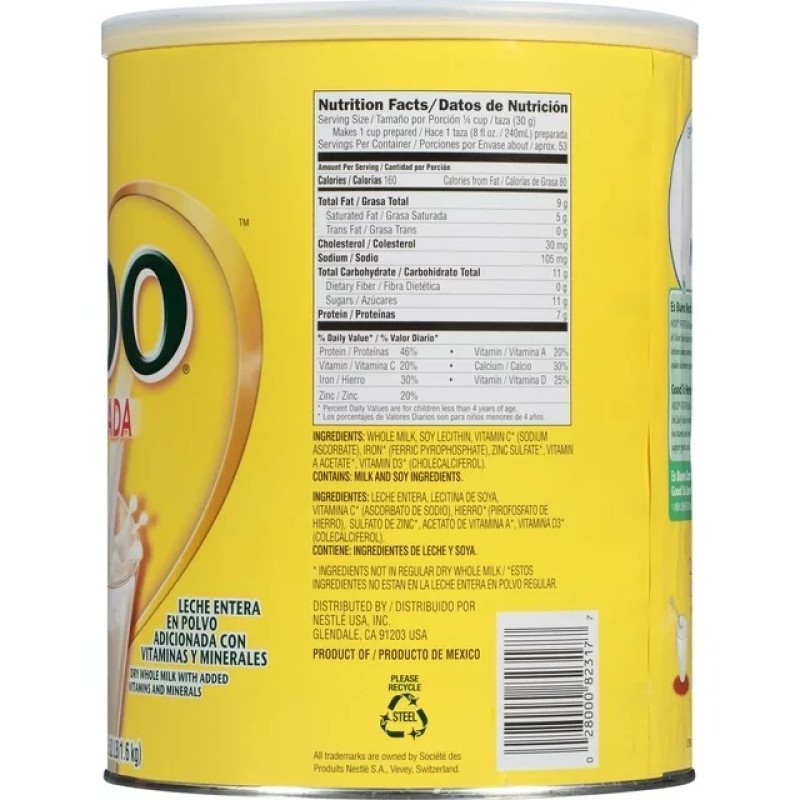 Whole Milk Powder Factory - Nestle Nido 56.3oz 6 Sachets