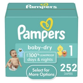 Diapers Factory - Pampers Baby Dry Size 1 252 Count